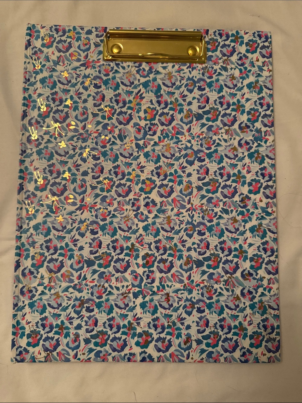 Fernanda Martinez Floral Folder with Gold Accent